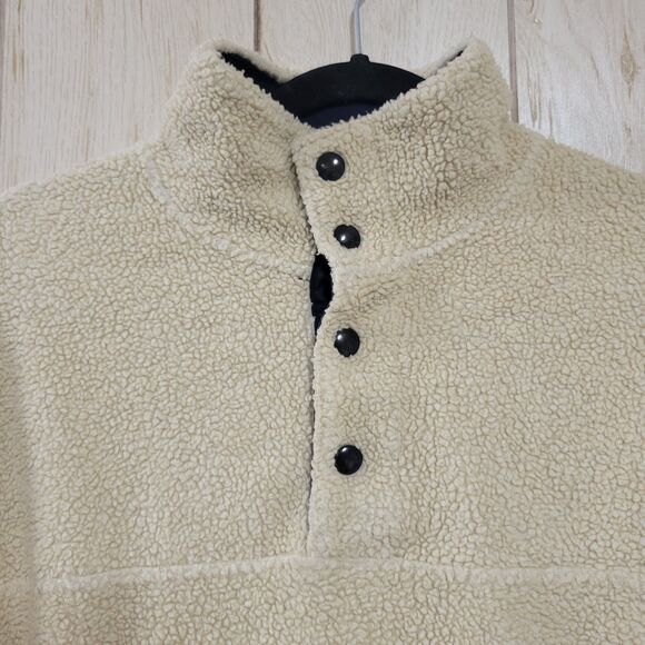 J.crew Factory Sherpa Authentic Fleece Mockneck Pullover Sweater - Picture 4 of 6